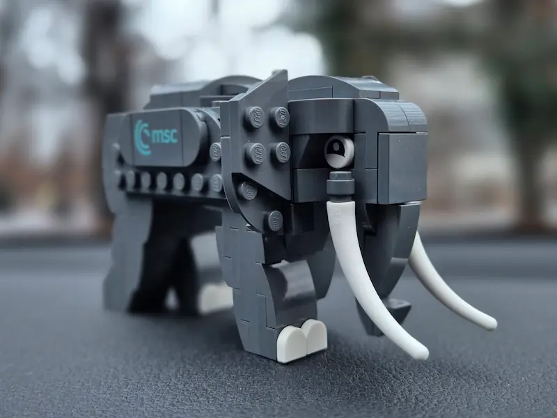 Elelfant aus LEGO steinen für das MSC